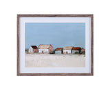 Seafront Shanties - I Framed Print - Blue