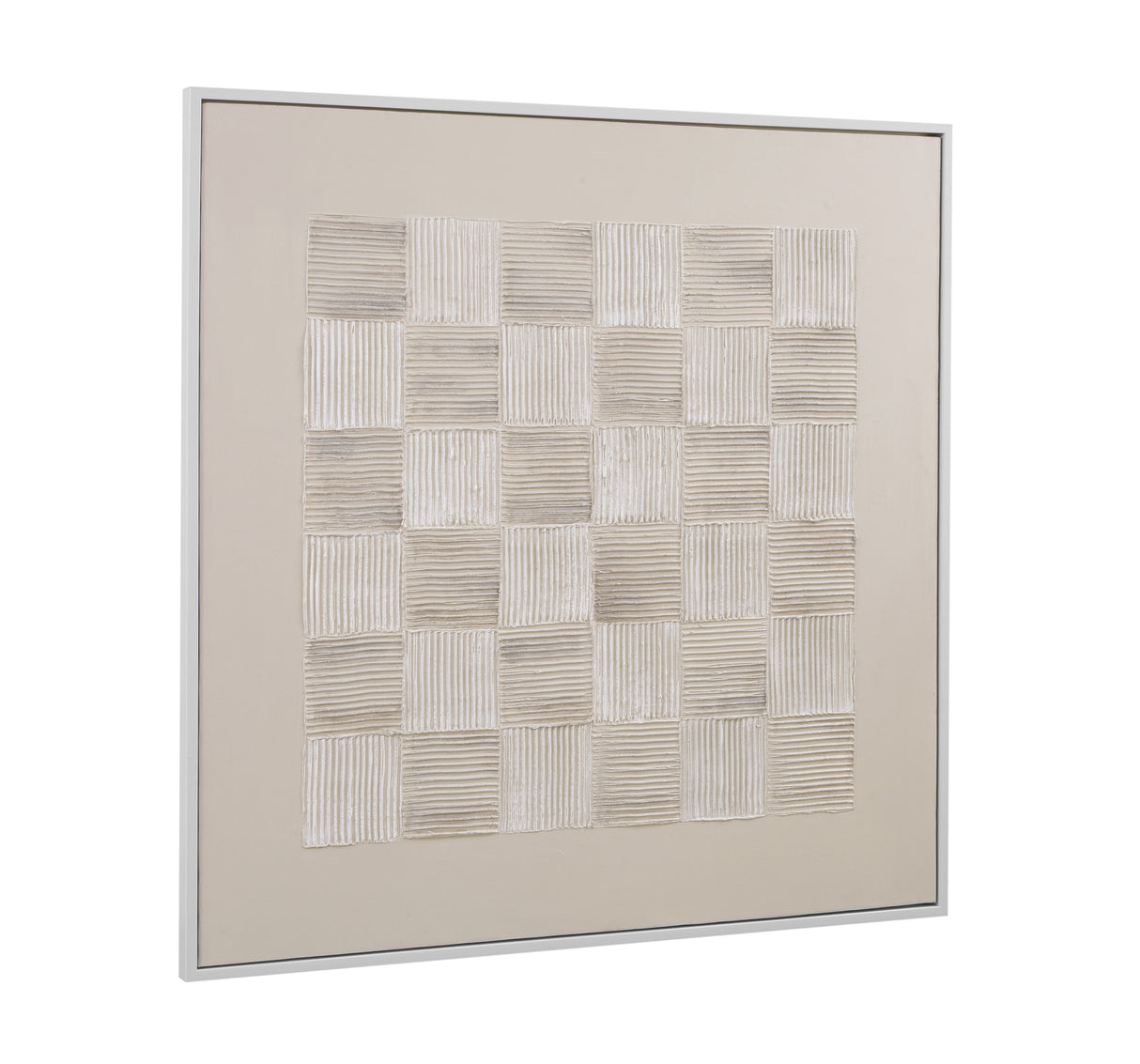 Check Mate - Framed Canvas - Light Brown