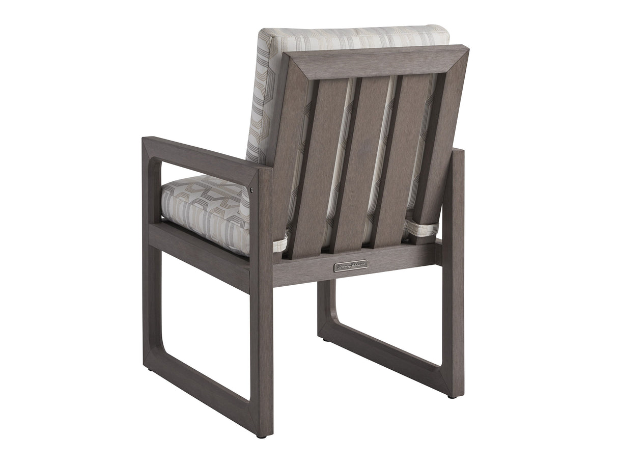 Mozambique - Arm Dining Chair - Beige / Dark Brown