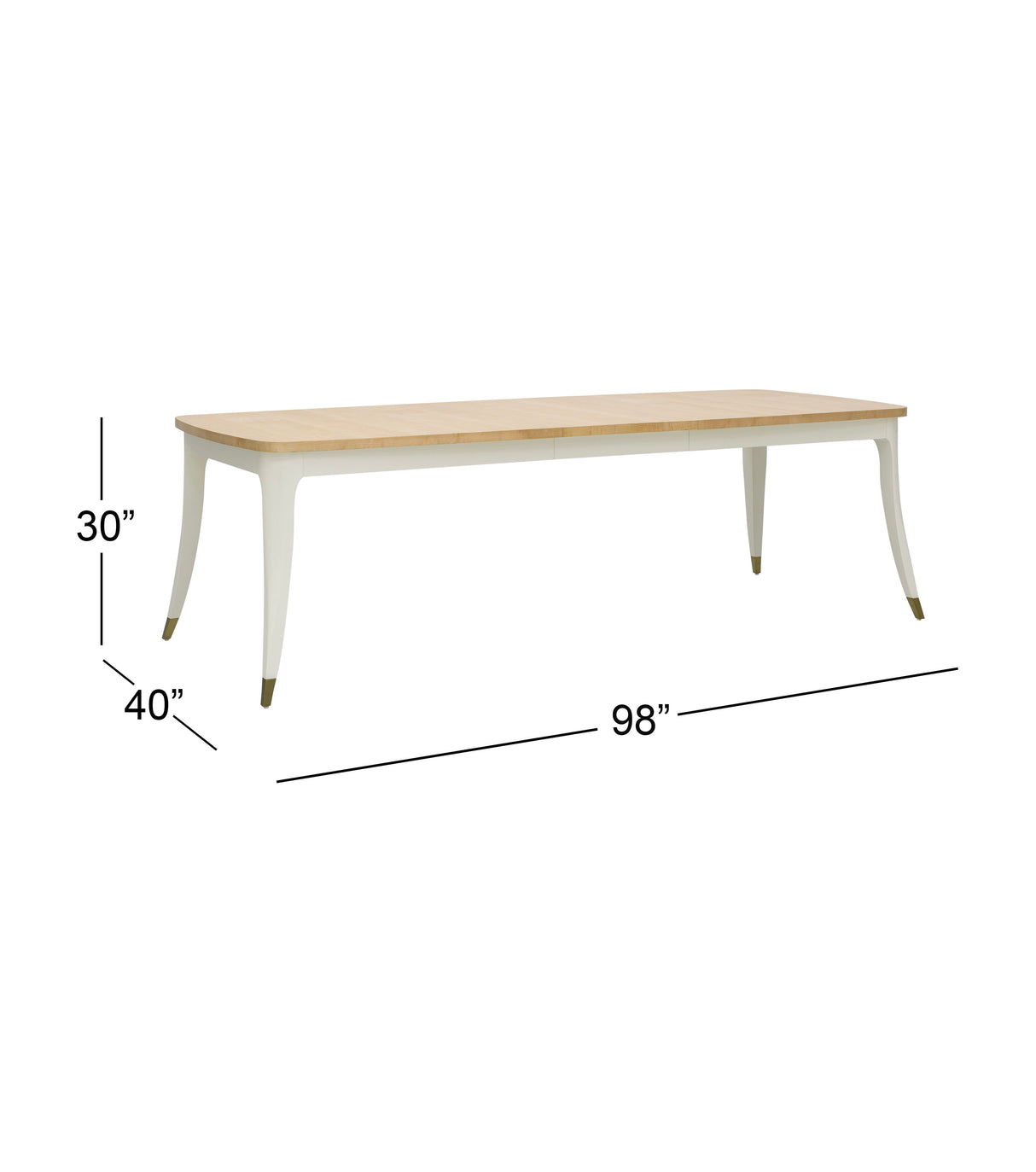 Winslet - Dining Table - Light Brown / White