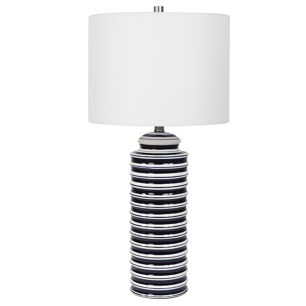 Table Lamp - Navy & White