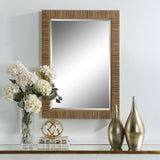 Textured Wrap Mirror - Natural