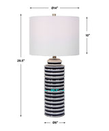 Table Lamp - Navy & White