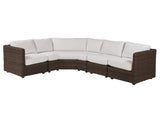 Kilimanjaro - Sectional - White / Dark Brown