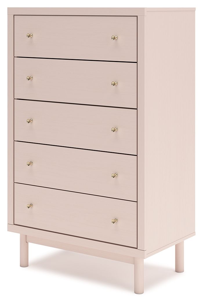 Wistenpine - Blush - Five Drawer Chest