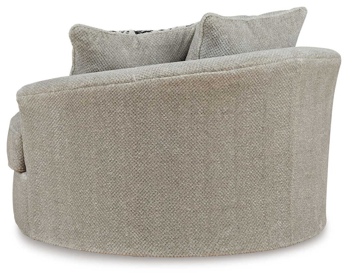 Calnita - Sisal - Oversized Swivel Accent Chair