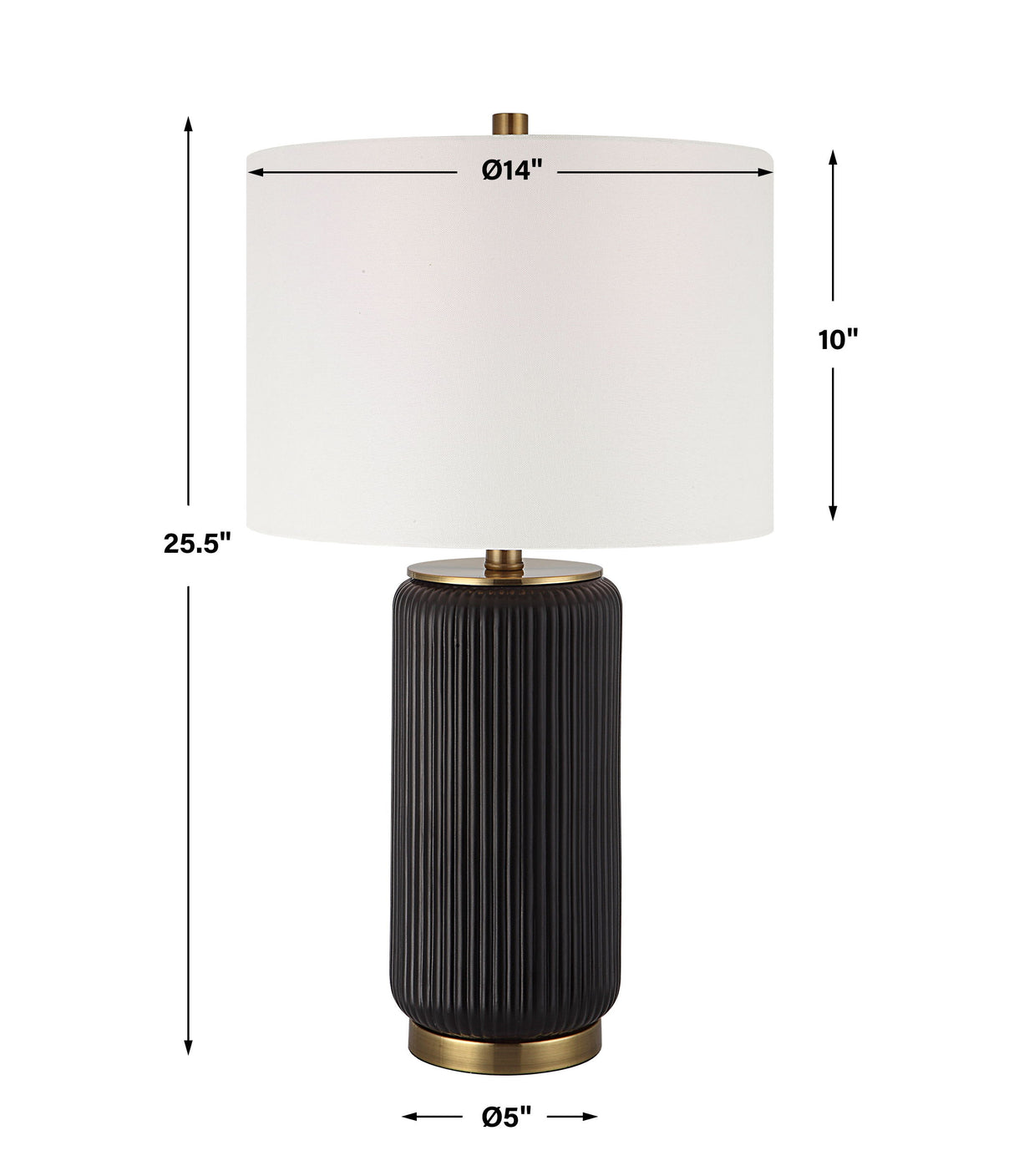 Table Lamp - Black & Gold