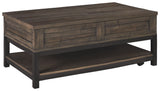 Johurst - Grayish Brown - Lift Top Cocktail Table