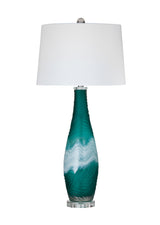 Madison - Table Lamp - Teal / White