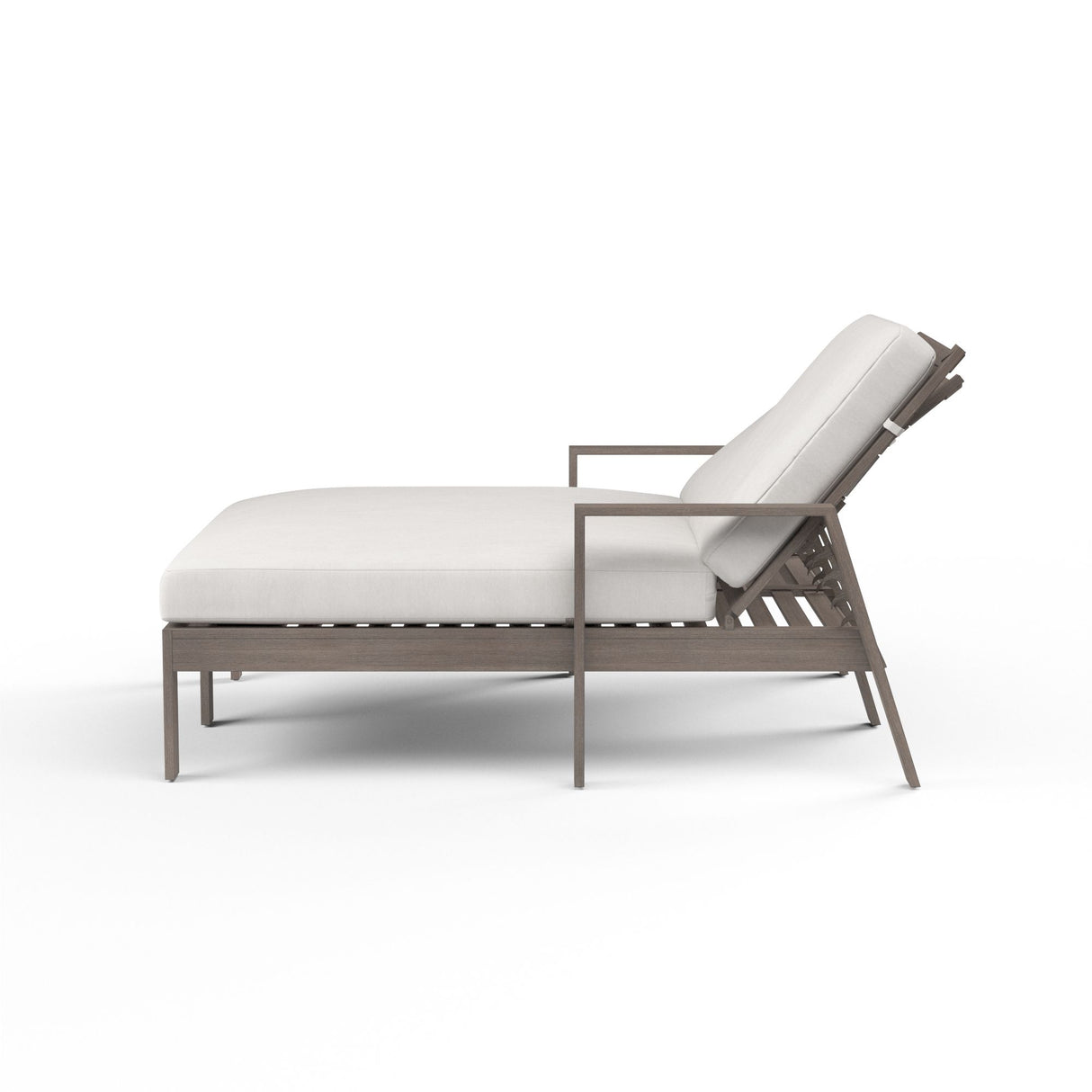 Laguna - Double Chaise Lounge, No Welt - Canvas Flax / Gray