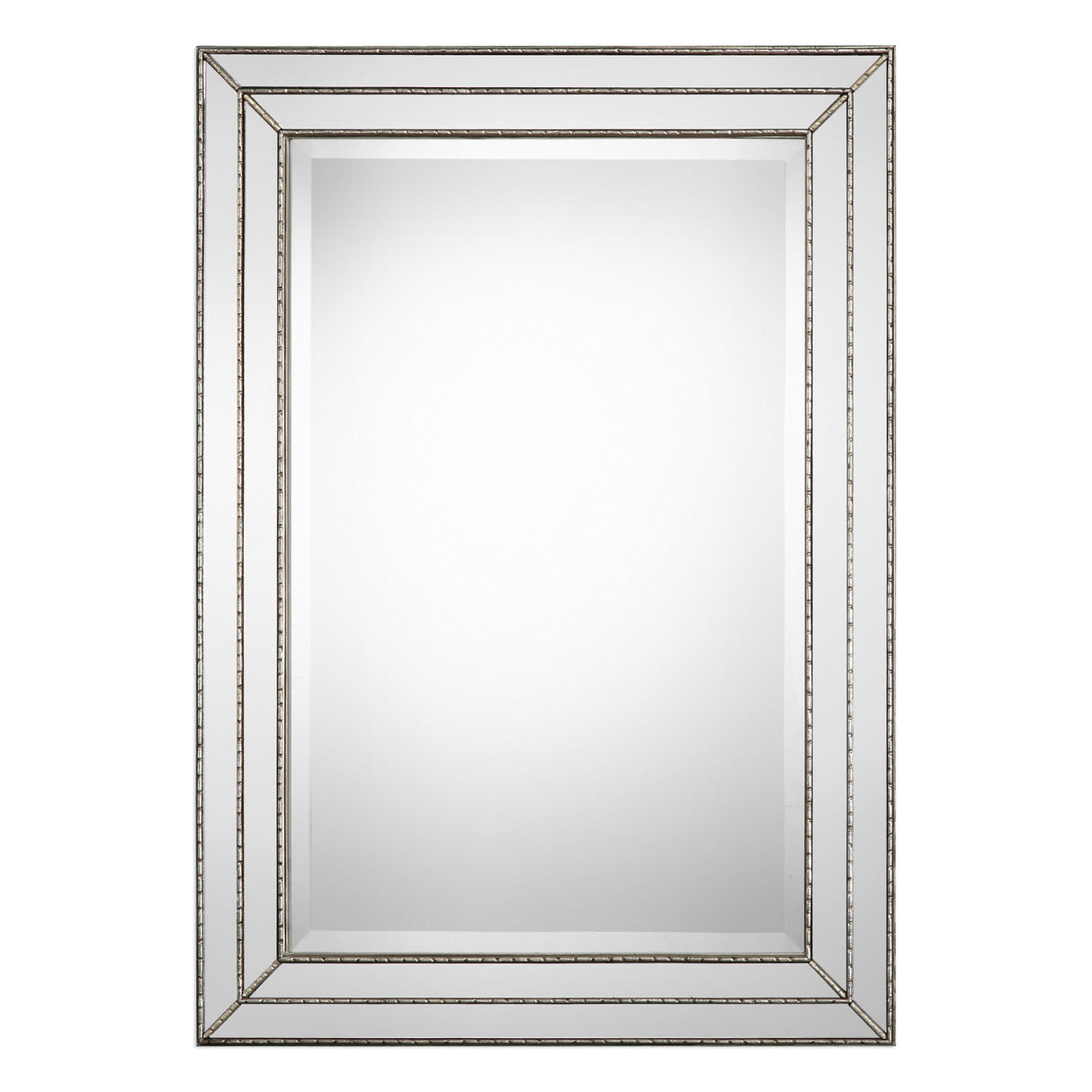 Featuring Grooved Texture Mirror - Metallic Silver