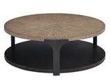 Zanzibar - Kenya Round Cocktail Table - Light Brown / Black