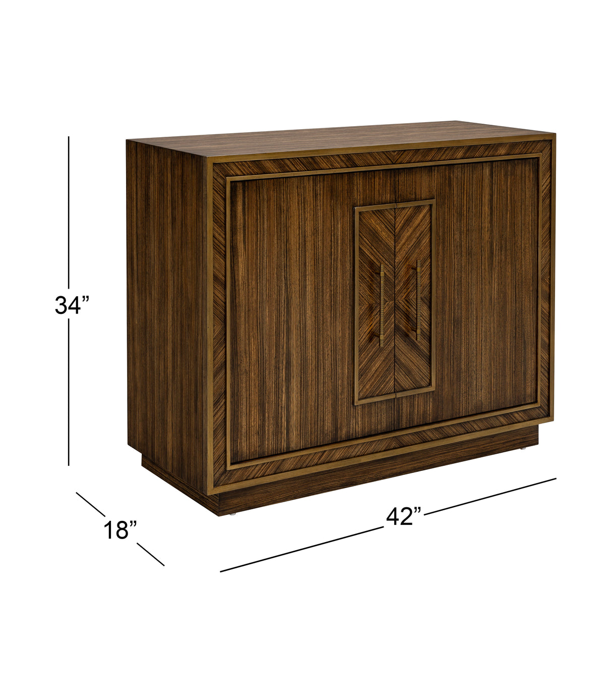 Claudia - Hall Cabinet - Rich Brown Zebrano