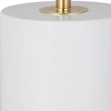 Table Lamp Metal Base - White