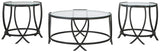 Tarrin - Black - Occasional Table Set (Set of 3)