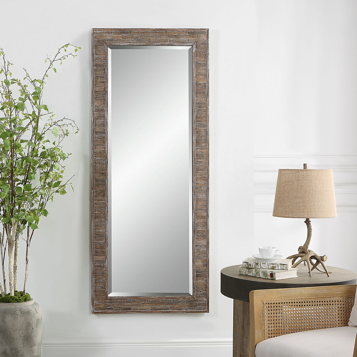 Mirror - Distressed Weathered Pine