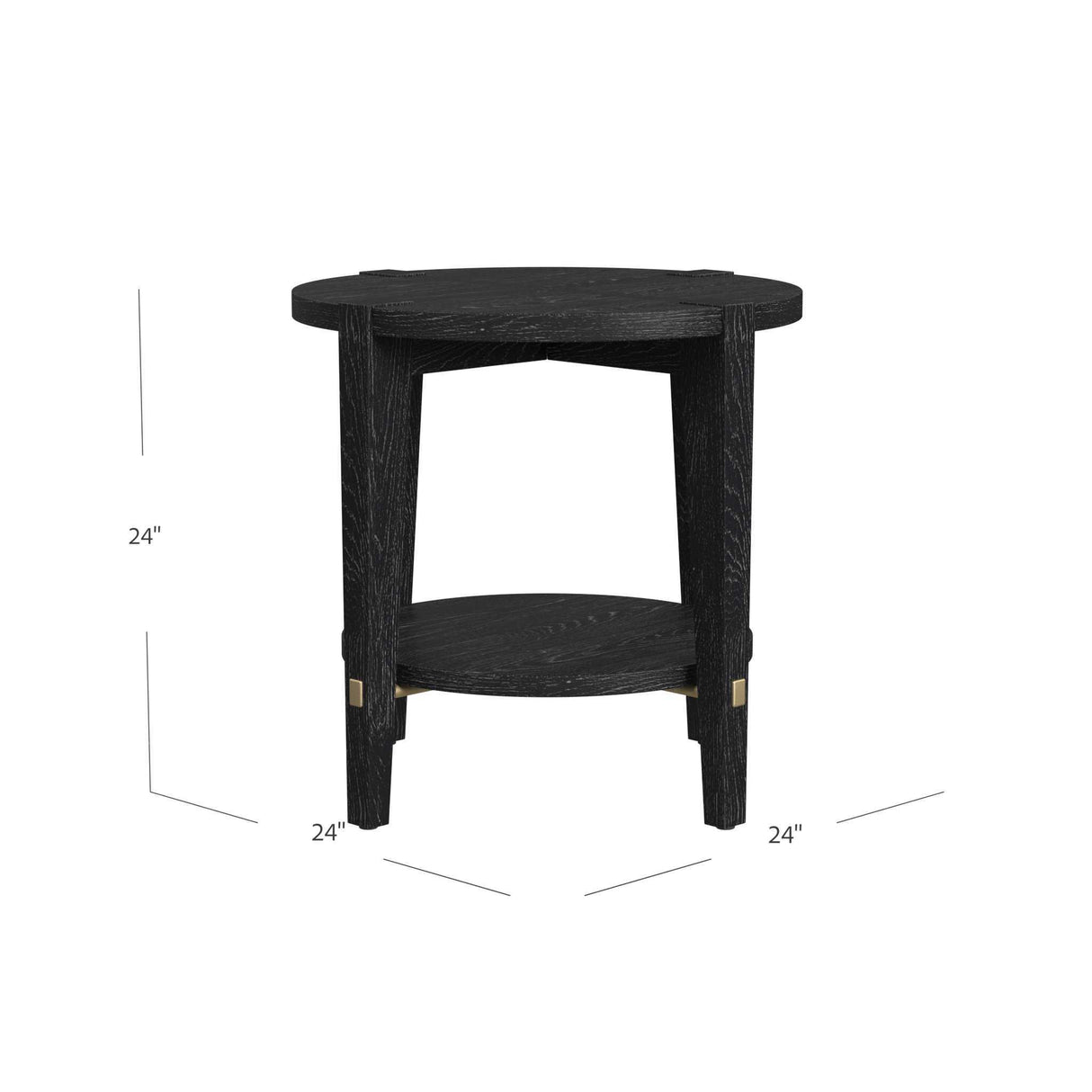 Whitfield - Round End Table - Black