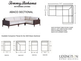 Abaco - Sectional - White / Dark Brown