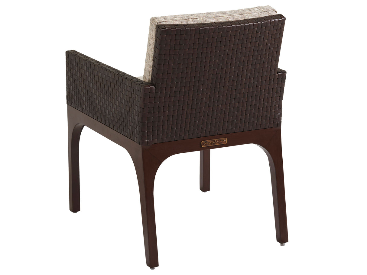 Abaco - Arm Dining Chair - Dark Brown / Beige