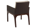 Abaco - Arm Dining Chair - Dark Brown / Beige