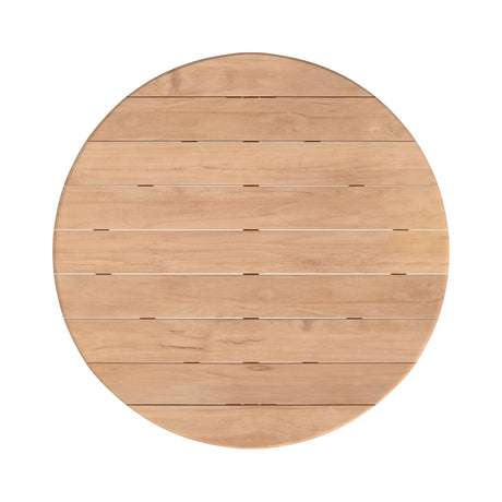 Natural Teak - 56" Round Dining Table - Light Brown