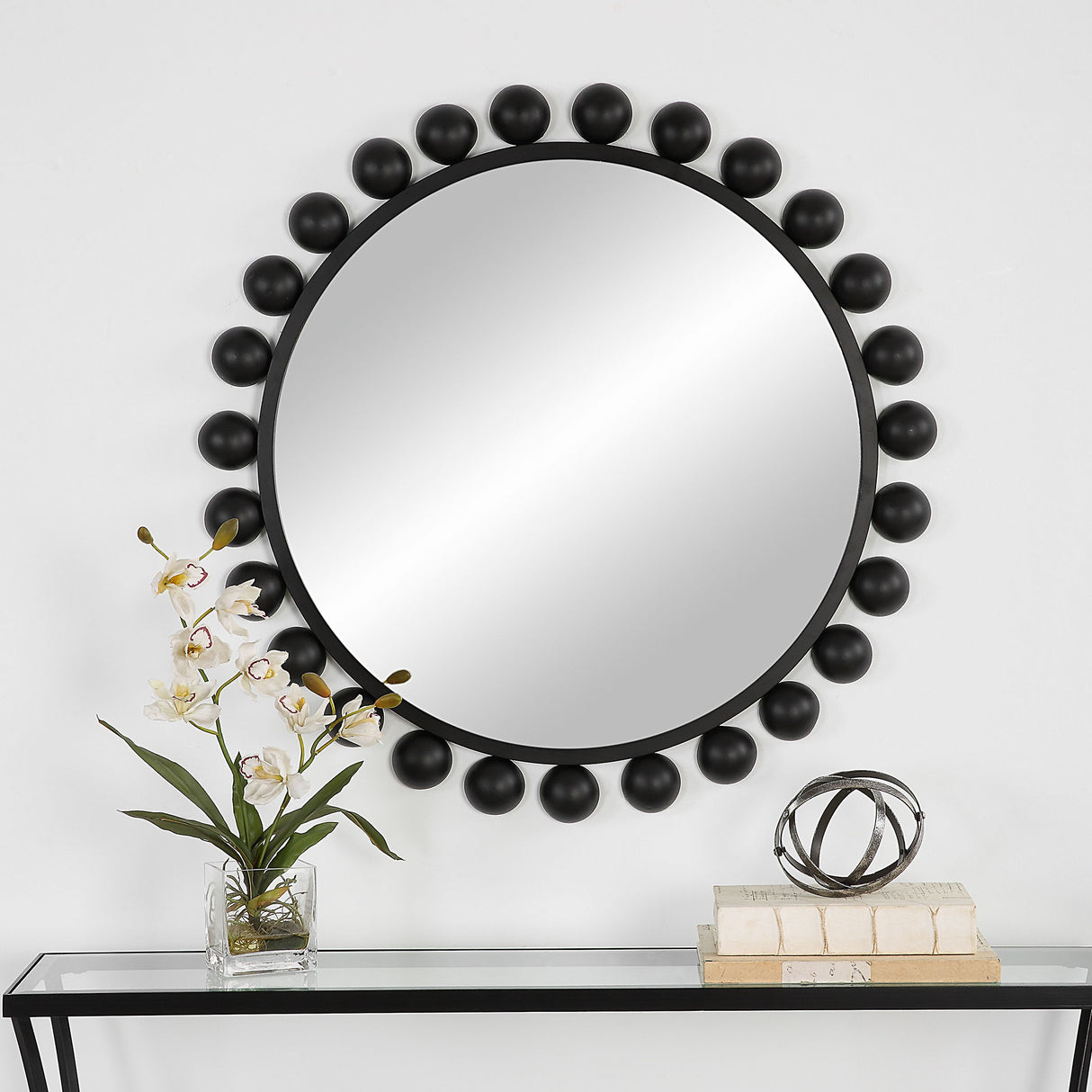 Round Mirror - Matte Black