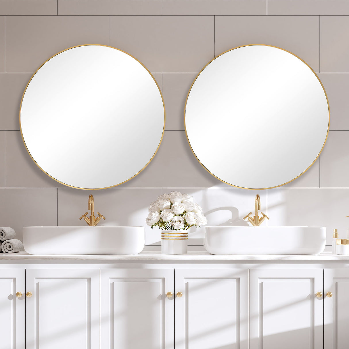 Plain Mirror - Brushed Gold