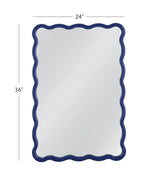 Camellia - Rectangle Wall Mirror - Blue