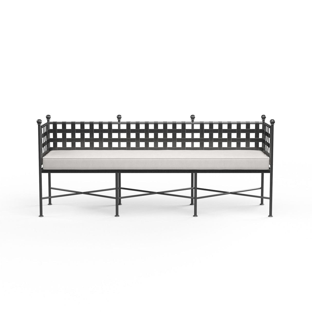 Provence - Garden Bench, With Self Welt - Canvas Flax / Black