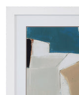 Layers - I Framed Print - Light Brown / Blue