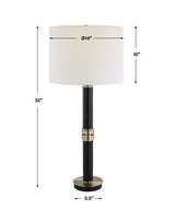 Table Lamp With Slender Metal Body - Black