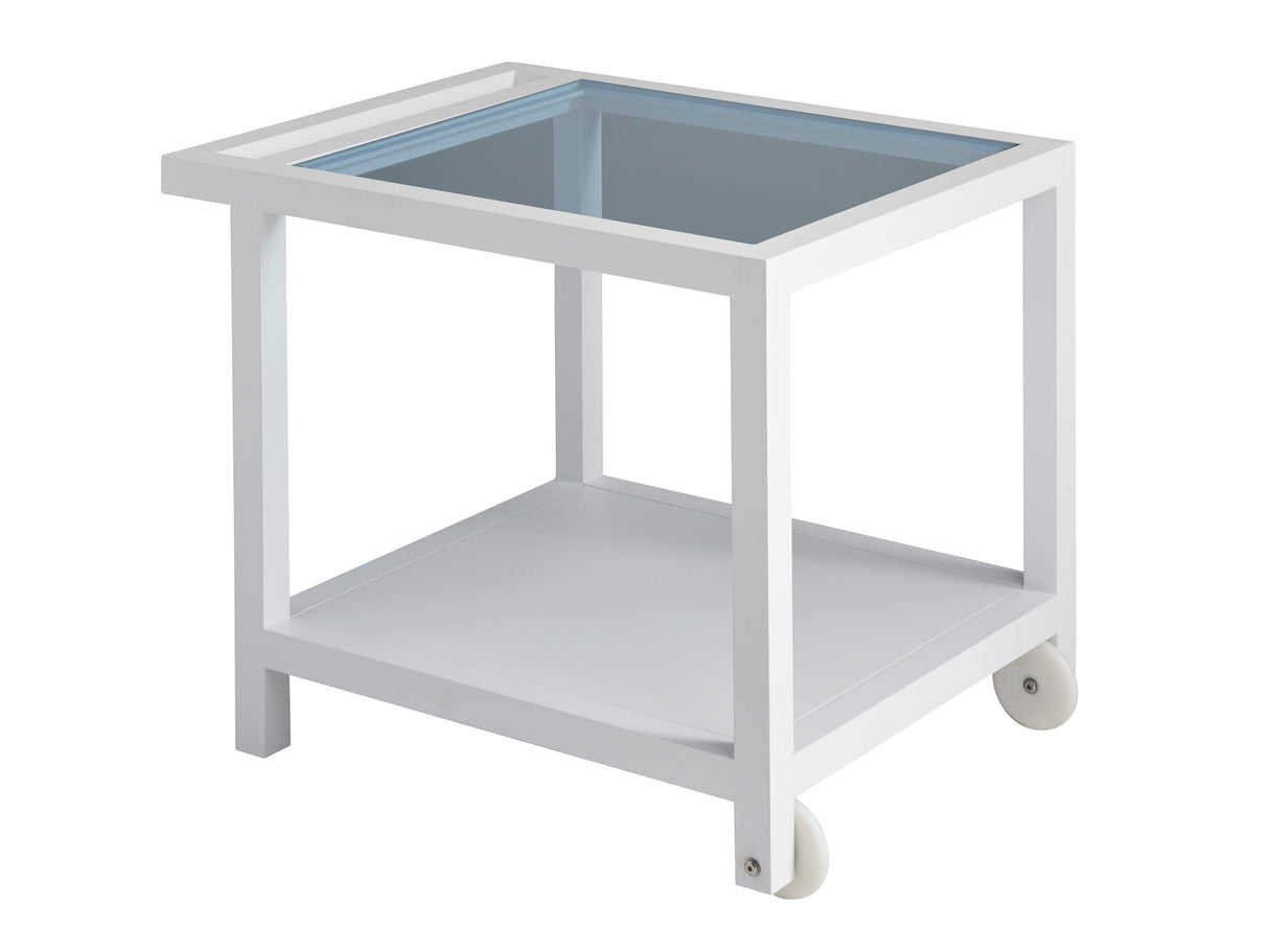 Ocean Breeze Promenade - Serving End Table - White