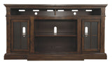 Roddinton - Dark Brown - XL TV Stand W/Fireplace Option