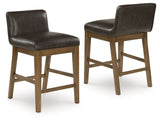 Cabalynn - Two-tone Brown - Upholstered Barstool (Set of 2)