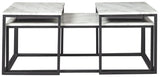 Donnesta - Gray / Black - Occasional Table Set (Set of 3)