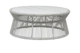 Miami - Coffee Table With Honed Cararra Marble Top - Frost