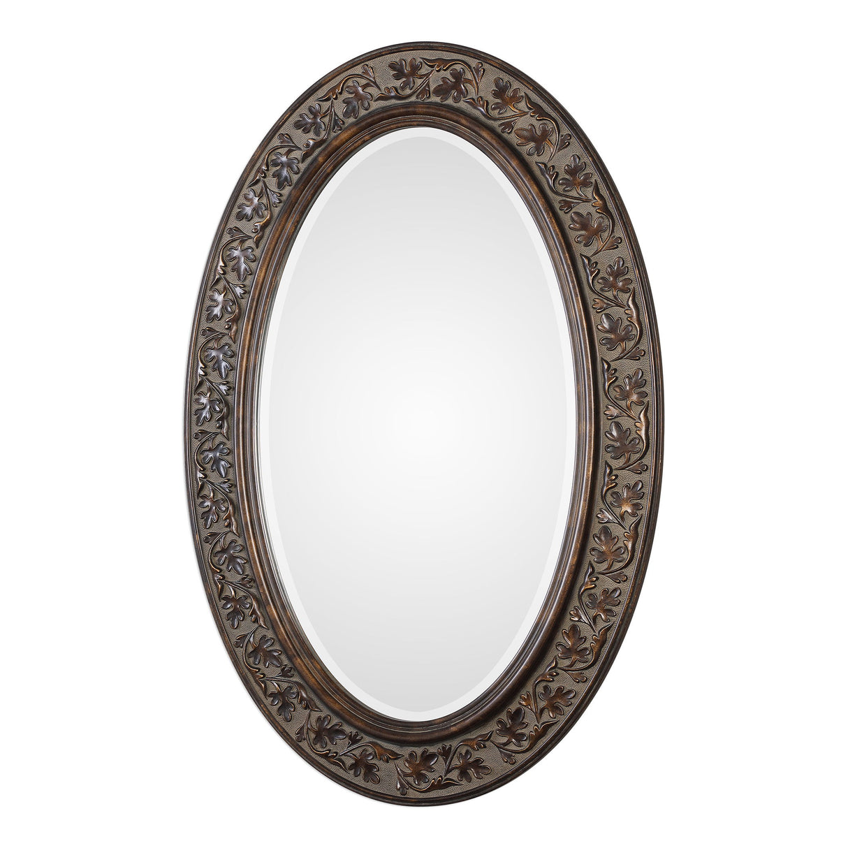 Mirror With Antique Gold Undertones - Bronze