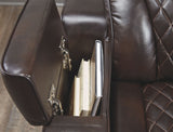 Warnerton - Brown Dark - Pwr Recliner/Adj Headrest