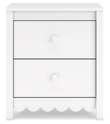 Hallityn - White - Two Drawer Night Stand