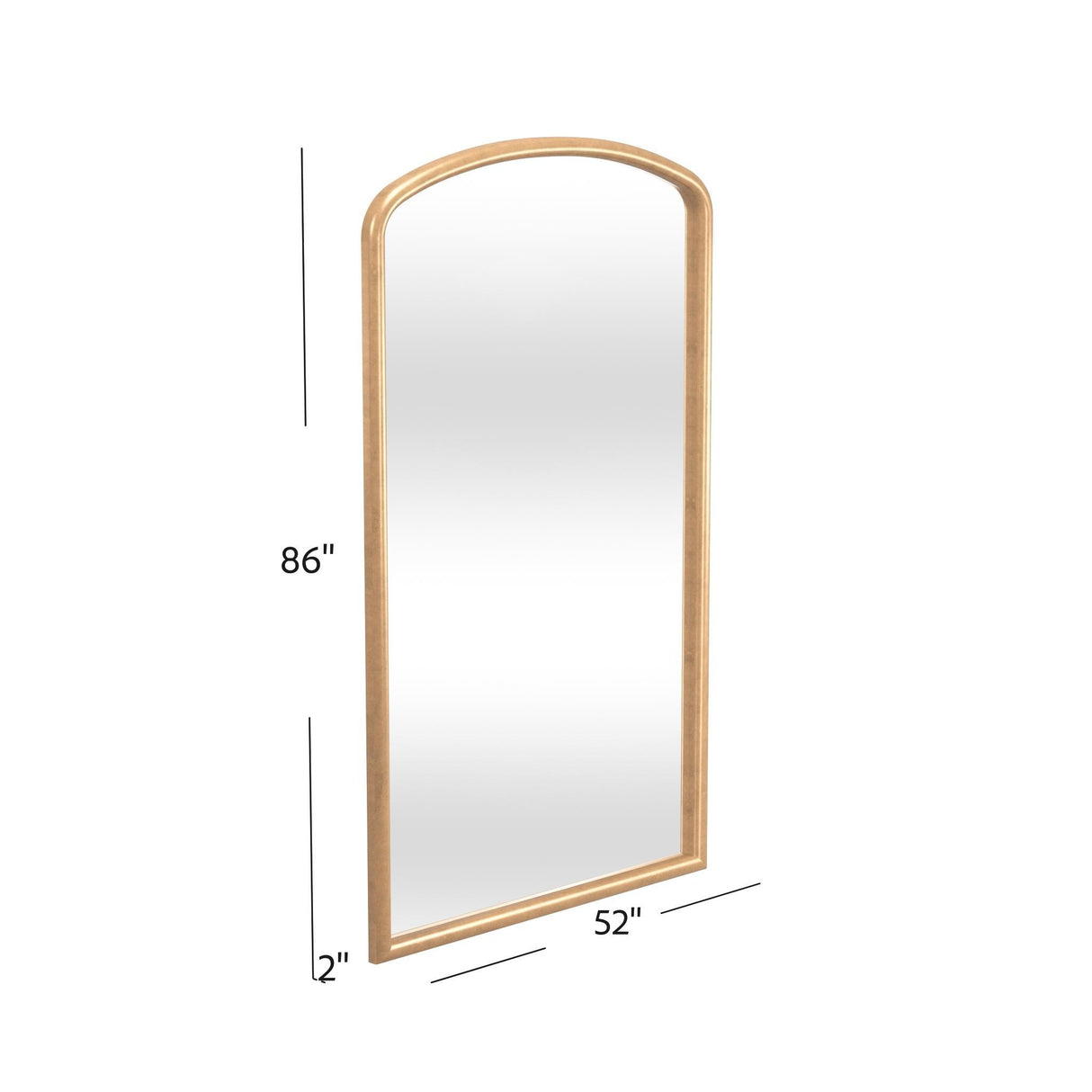 Brookings - Floor Mirror - Gold