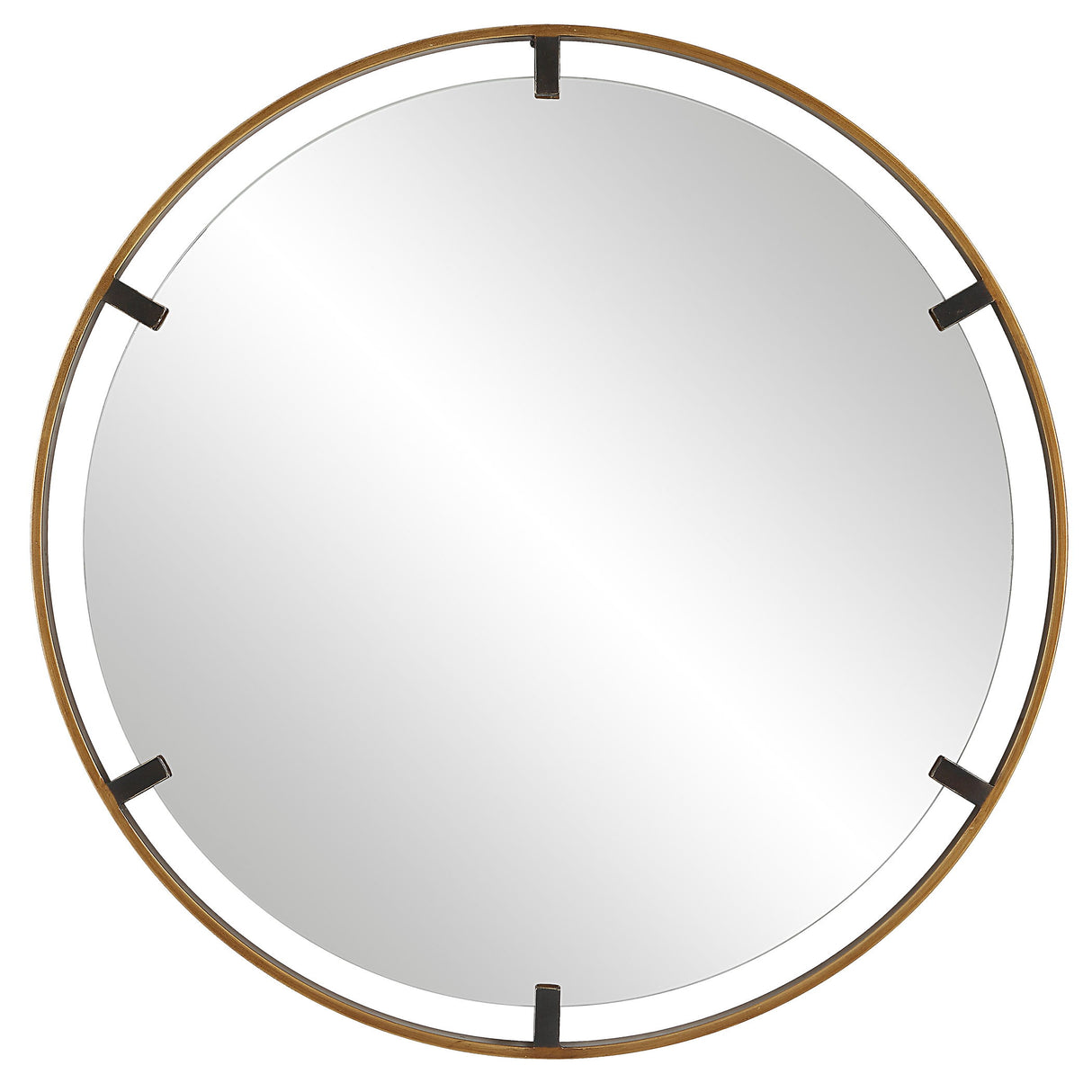 Mirror With Gold Finish On Frame - Dark Bronze