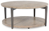 Dyonton - Light Grayish Brown - Round Cocktail Table