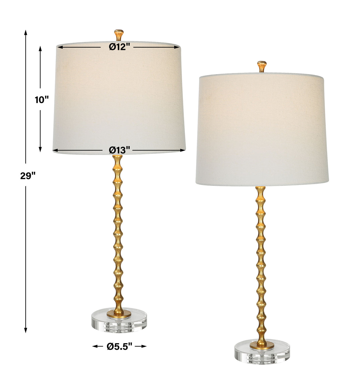 Table Lamp (Set of 2) - Gold Leaf