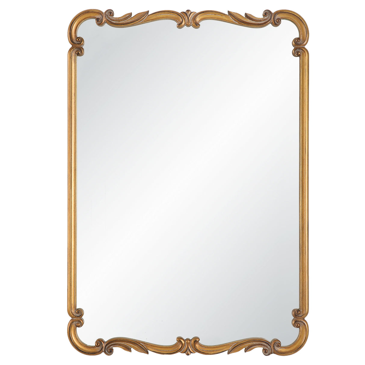 Embellished With Ornate Details Mirror - Antique Gold