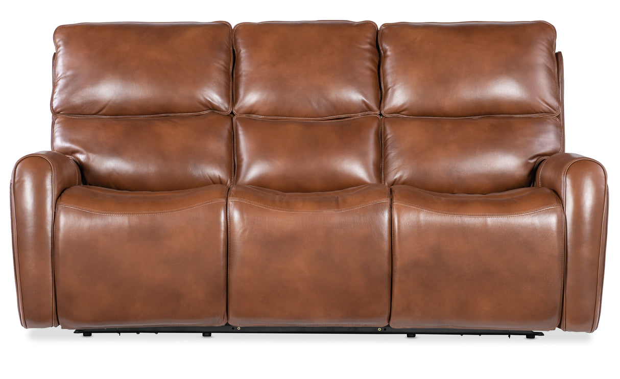 MS - Crosby Zero Gravity Power Sofa With Power Headrest - Brown