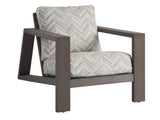 Mozambique - Lounge Chair - Beige / Dark Brown