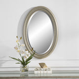 Mirror With Subtle Brown Antiquing - Metallic Silver