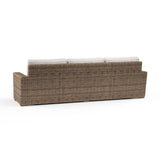 Havana - Sofa, With Self Welt - Canvas Flax / Dark Brown