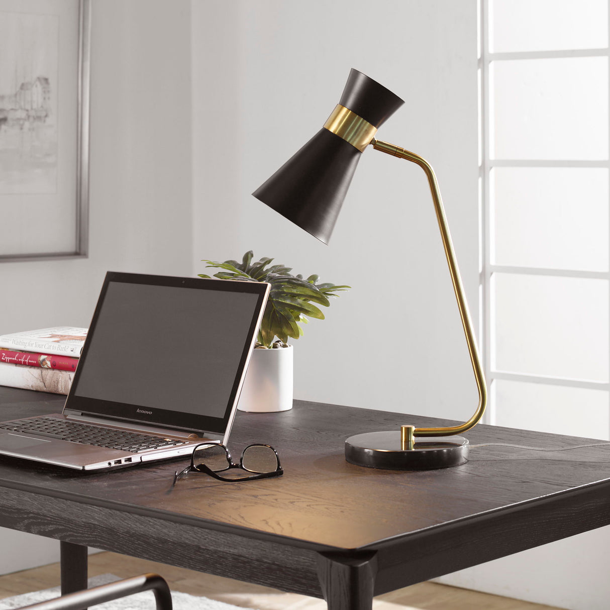 Desk Lamp - Gold & Black