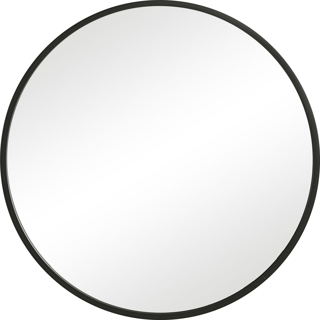 Round Mirror Contemporary - Matte Black